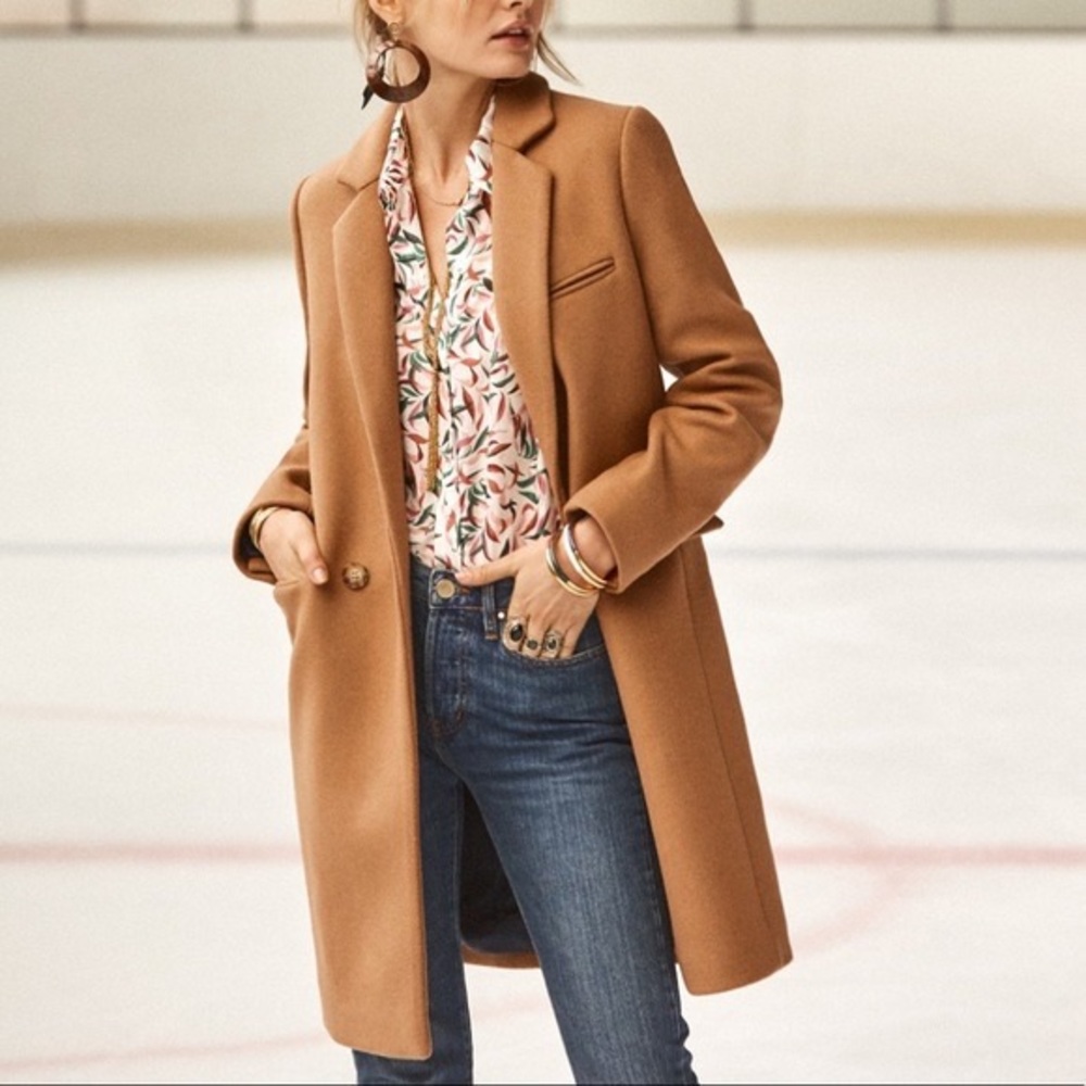 Sezane Joe Coat, size 38 (6), camel